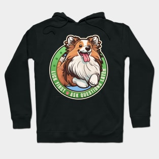 Lick First! Shetland Sheepdog Design Hoodie